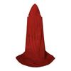 [SCGEHA] Velvet-like Cape with Hood, Cosplay, Halloween, 130cm, 150cm, 170cm, Black, Purple, Red, Dark Green, Glossy (Red, 170cm)