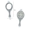 10pcs Mirror Mirror Pendant Charms 34x14mm Antique Silver Charms Alloy Pendant Charms  Necklace