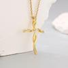 Elegant Gold Cross Pendant Necklace - Non-Fading Christmas Gift Clavicle Chain