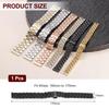 [uxcell] Stainless Steel Watch Band 14mm Quick Release Metal Polished Finish Replacement Butterfly Buckle Watch Strap with Removal Tool Men's Women's