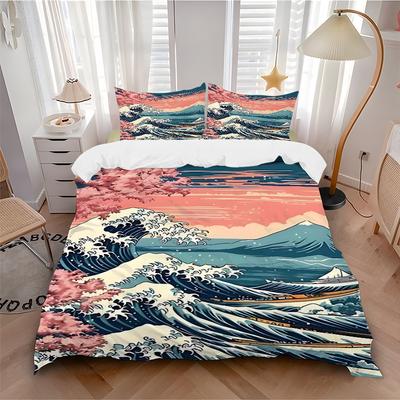3pcs Anime Cartoon Design Comforter Set with One Quilt Cover and Two Pillowcases (No Core) - Home Decor, Festival Gift, Polyester Fabric, Suitable for