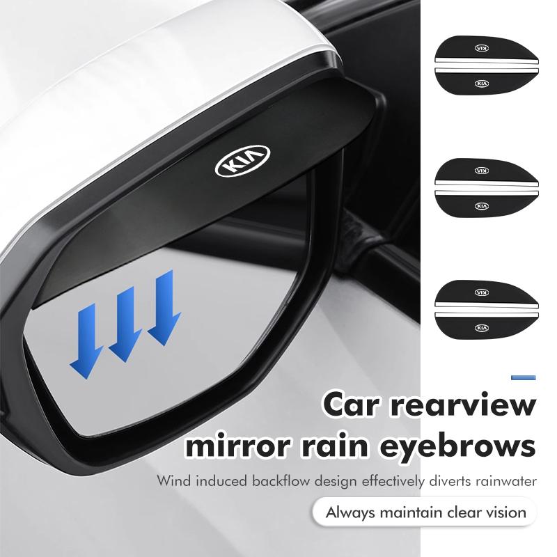 ABCDFV1 2Pcs Carbon Fiber Car Window Visor Rain Shield Eyebrow Cover for Kia Optima Rio Sportage Ceed Soul K5 Proceed Venga Ornaments