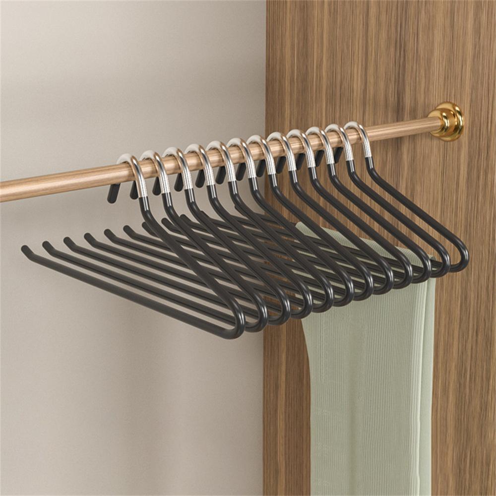 

5Pcs Z Shaped Goose Neck Pants Hangers Closet Space Saving Non Slip Anti Wrinkle Trousers Organizer G