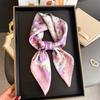 Luxury Brand Neckerchief Female Square Scarf for Women Silk Feeling Shawl Satin Hijab Fashion Wraps Hair Bands Ribbon Headband