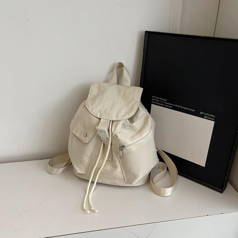 Women's Lightweight Nylon Candy Color Backpack Fashion Large Capacity Summer Travel Shoulder Bag Student Schoolbag For Outdoor Daily Use CLE