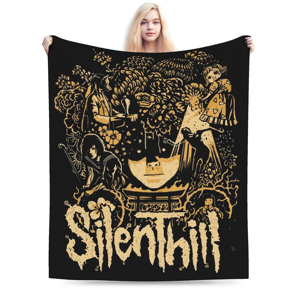Silent Hill F Vintage Horror Blanket Fleece Summer Portable Lightweight Thin Throw Blankets for Bedding Couch Bedspread