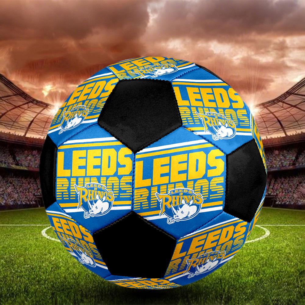 1pc Leeds Rhinos Soccer Ball Size 5 Indoor Soccer Ball Fashion Colorful Backyard Game - Great For Sports Fans Gift HE68
