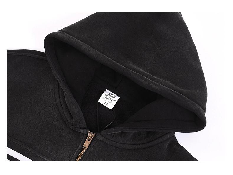 Men's Retro Heavyweight Fleece Hoodie - Autumn/Winter Casual Sports Jacket