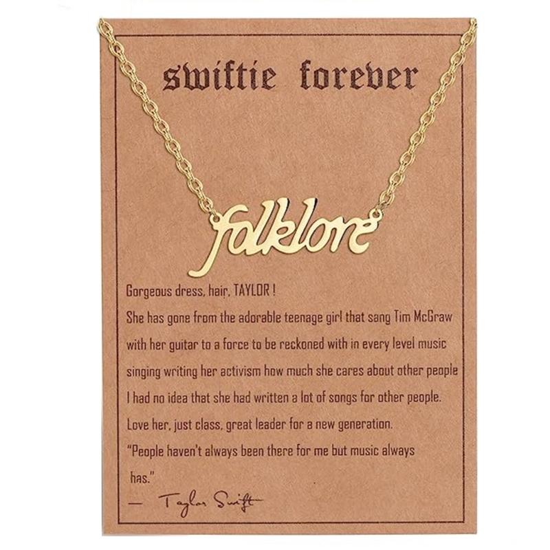 

Adjustable Length Neck Chain Stainless Steel TS Inspired Necklace 1989 Album Theme Pendant Necklace for Music Lover