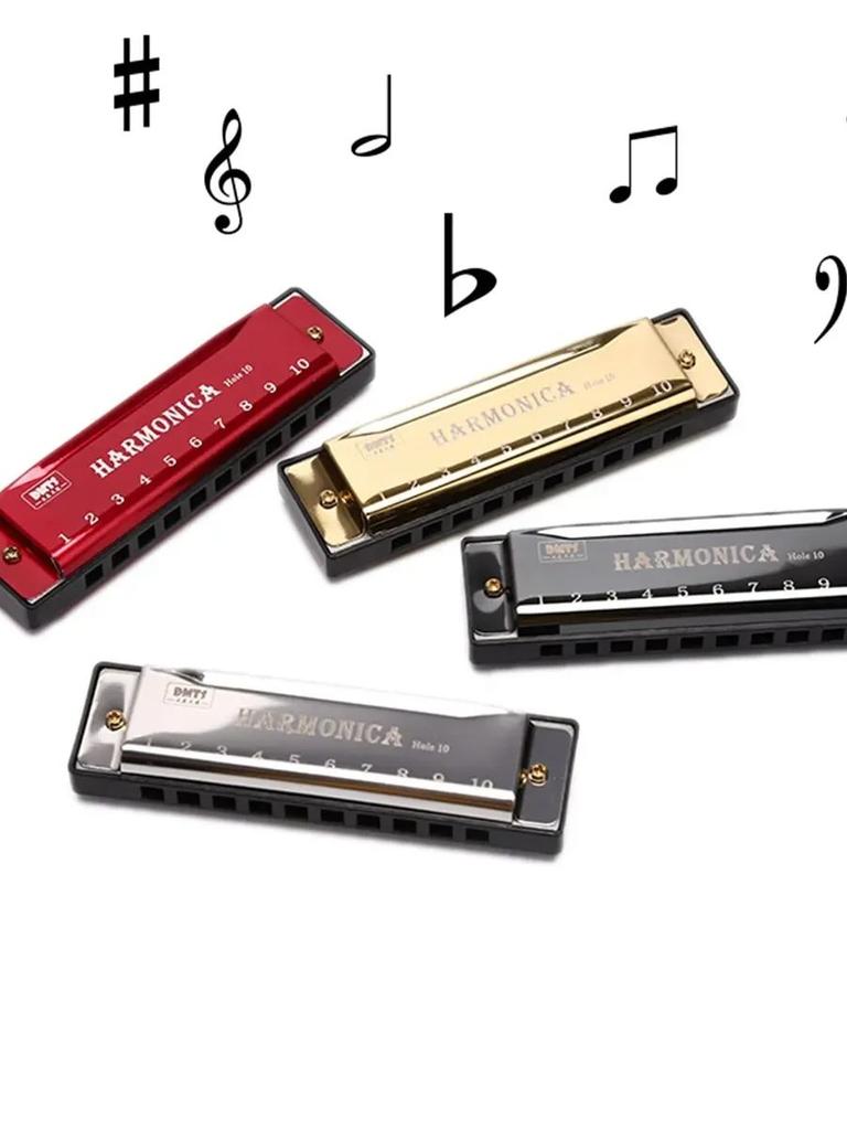 Miwayer-professional 10-hole harmonica, Metal organ for mouth, musical instruments for beginners