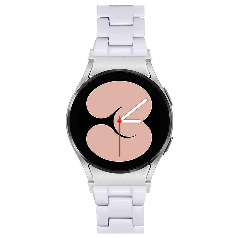 

For Samsung Galaxy Watch4 Active 40mm/44mm/Watch4 Classic 42mm/46mm Stylish Resin Wrist Strap Smart Watch Replacement Band Light Pink