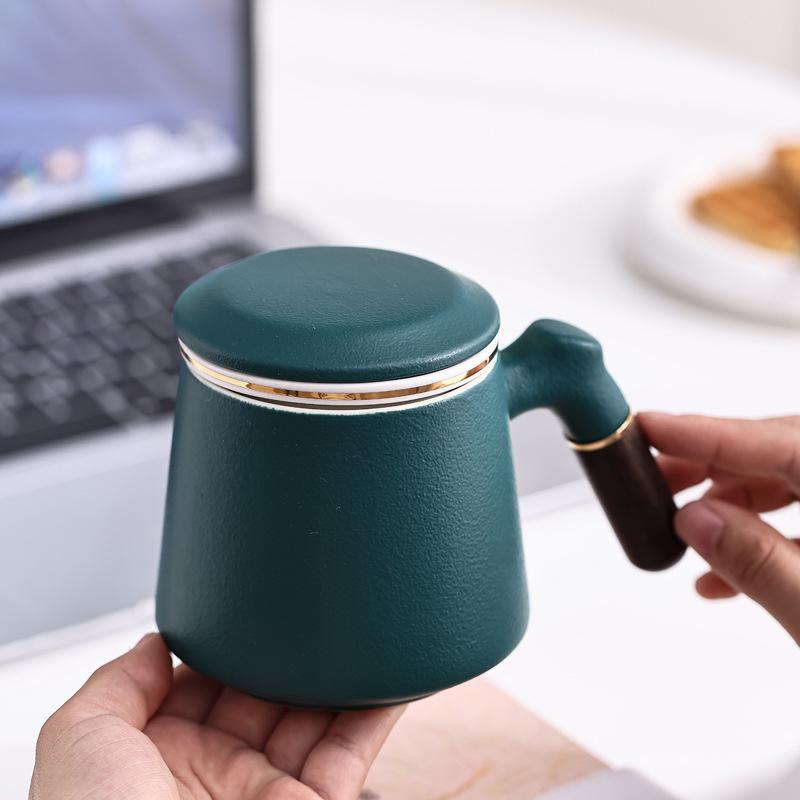 Office Tea Cup Tea Cup Ceramic Cup With Lid Filter Personal Cup Office Cup Engraving
