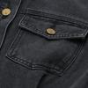 LAP Long Slim Slit Denim Long Sleeve Dress Aq3Do861