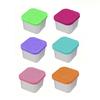 6pcs Square Salad Dressing Cup Leak-proof Snack Box Jam Cup Sauce Cup  Worker