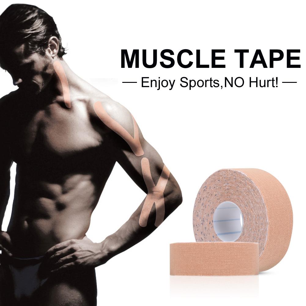 1Roll Cotton Elastic Adhesive Strain Injury Muscle Sports Sticker Bandage Tape
