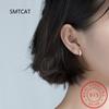 Plated Total 2.6CT Full Moissanite Hoop Earring for Women Sparkling Wedding Party Earring 925 Silver Jewelry Huggie