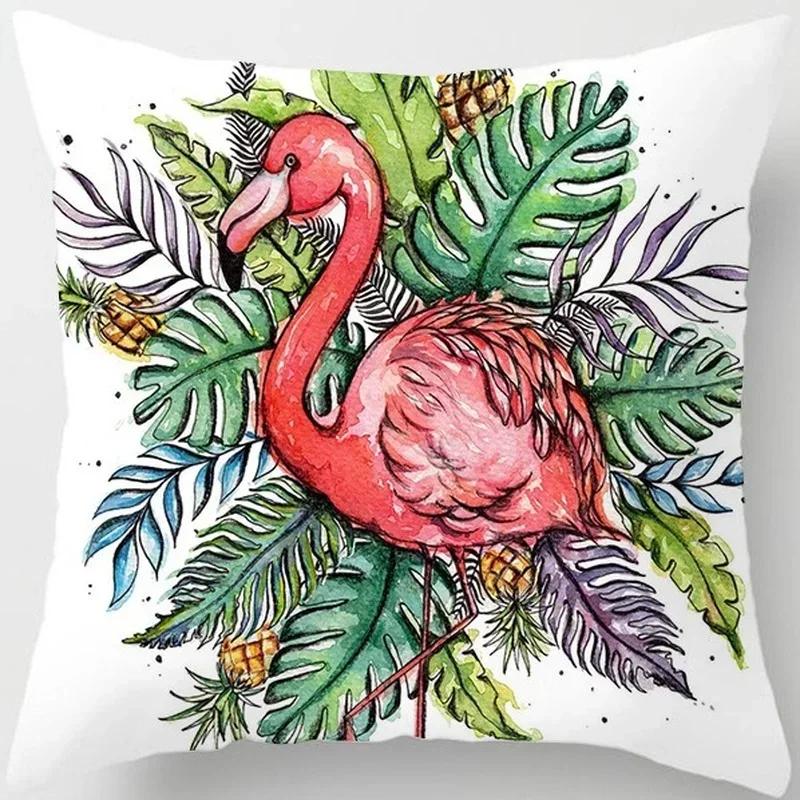 Creative Cartoon Flamingo Cushion Cover Home Living Room Bedroom Sofa Car Decorative Pillowcase 45*45Cm