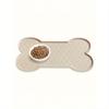 1pc Bone Shape Placemat Dog Food Mat Anti-Slip Silicone Dog Bowl Mat Thicker Pet Placemat Waterproof Cat Feeder Pad Puppy Kitten Feeding Mats
