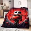 Jack Sally Print Cartoon Flannel Blanket for Travel Picnics Bedrooms Sofas Beds Chairs Home Decor Unique Design Various Sizes