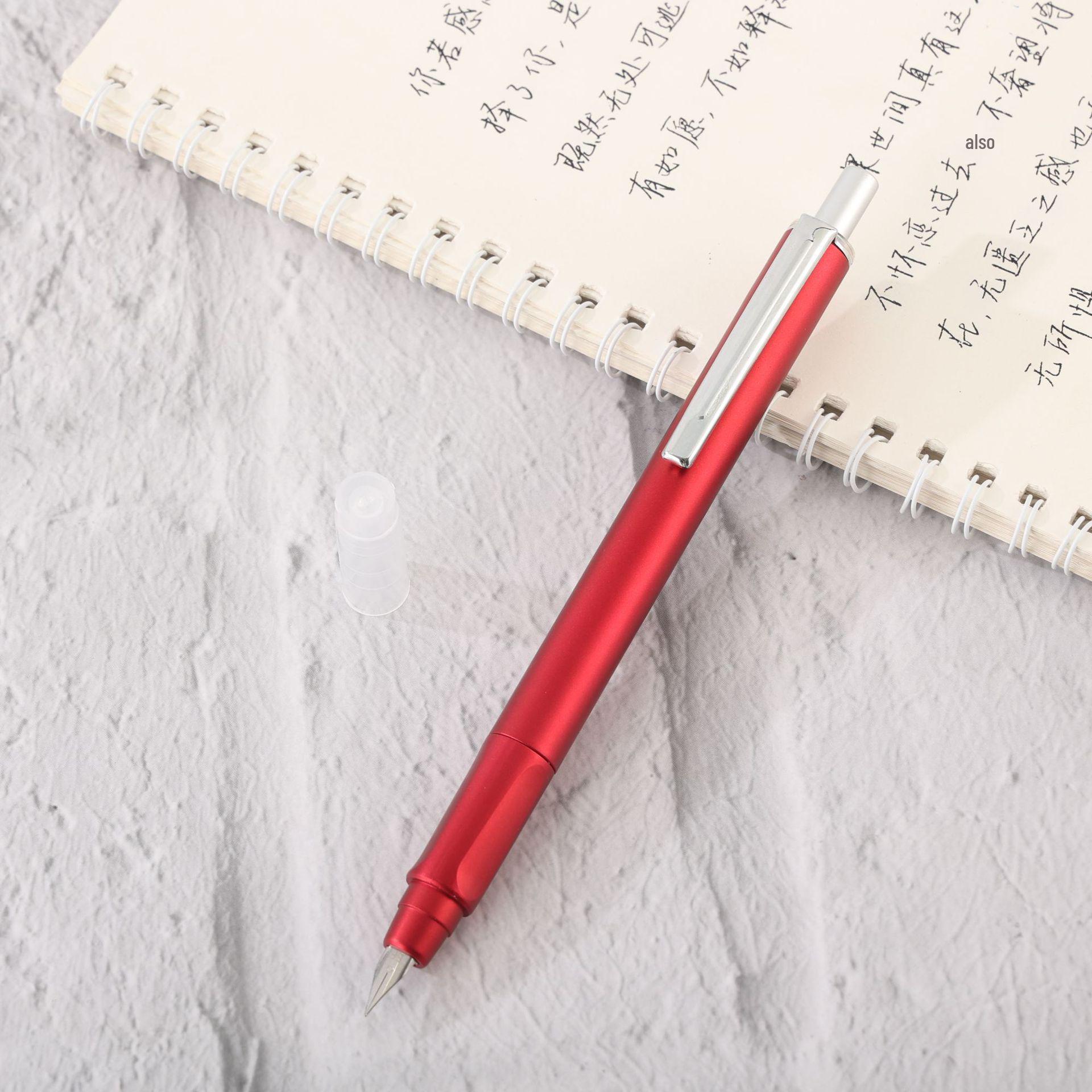 

Posture Correction Fountain Pen for Grades 3-6: Superior Grip for Hard-Nib Calligraphy Practice 0.38mm червоний