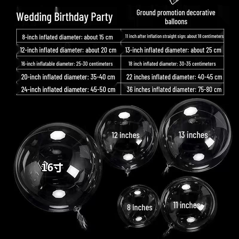 Popular Light-Up Transparent Bobo Balloon: Outdoor PVC Cartoon Rose Decoration