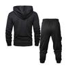 Men's Solid Color Hooded Sweatshirt And Sweatpants Suit Men's Casual Sports Multi Pocket Sweatshirt And Sweatpants Suit