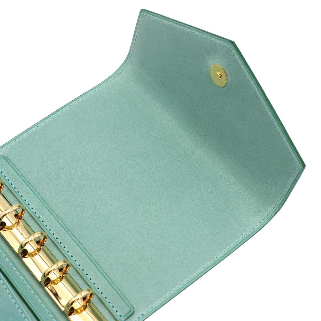 Lettera Tempesty Sibylla Läder Mini 5 13mm med Guldring (Turkos)