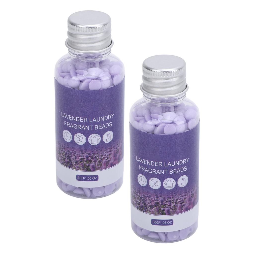 2 Pcs Laundry Scent Booster Beads Lavender Fragrance Lasting 12 Weeks Washer Scent Beads 30g 1.1 Oz
