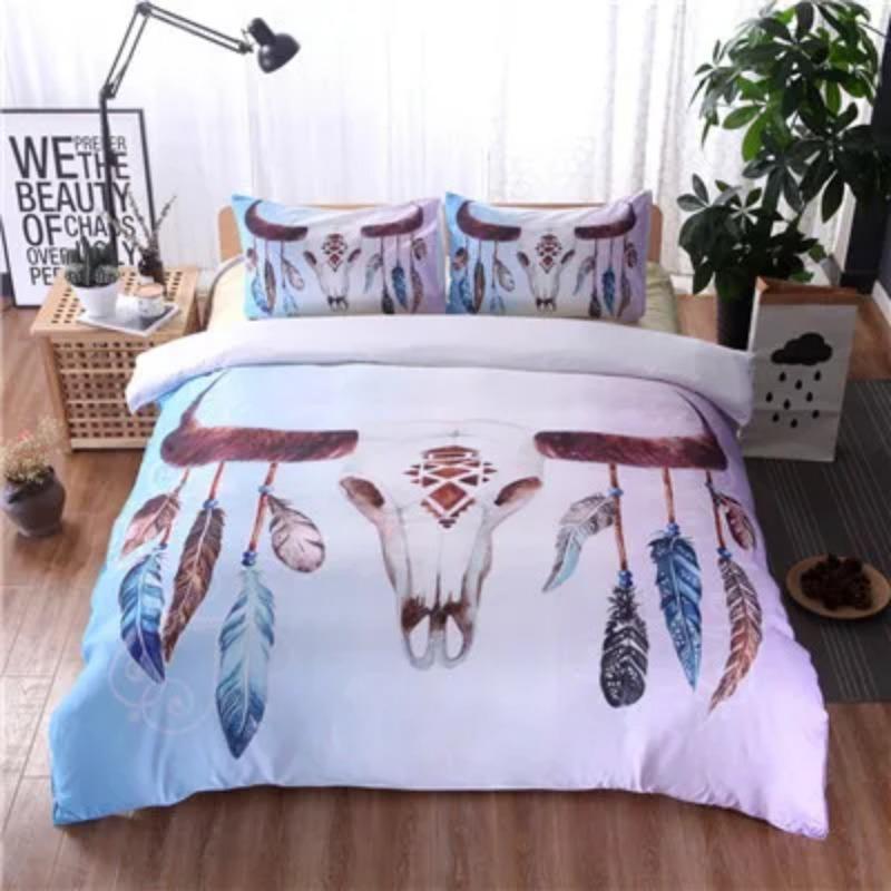 Dreamcatcher Windbell Indian Duvet Cover Set King Queen Full Twin Uk Double Bedding Set