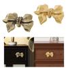 Bow Drawer Handle Metal Easy Installation Dresser Knob Single Hole Pull Handle for Closet Kitchen Bathroom Living Room Cupboard