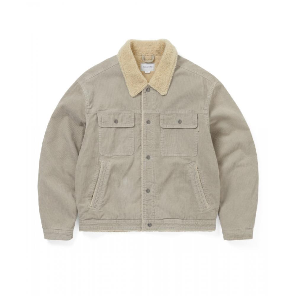 Thisisneverthat Sherpa Lined Corduroy Trucker Jacket Stone S