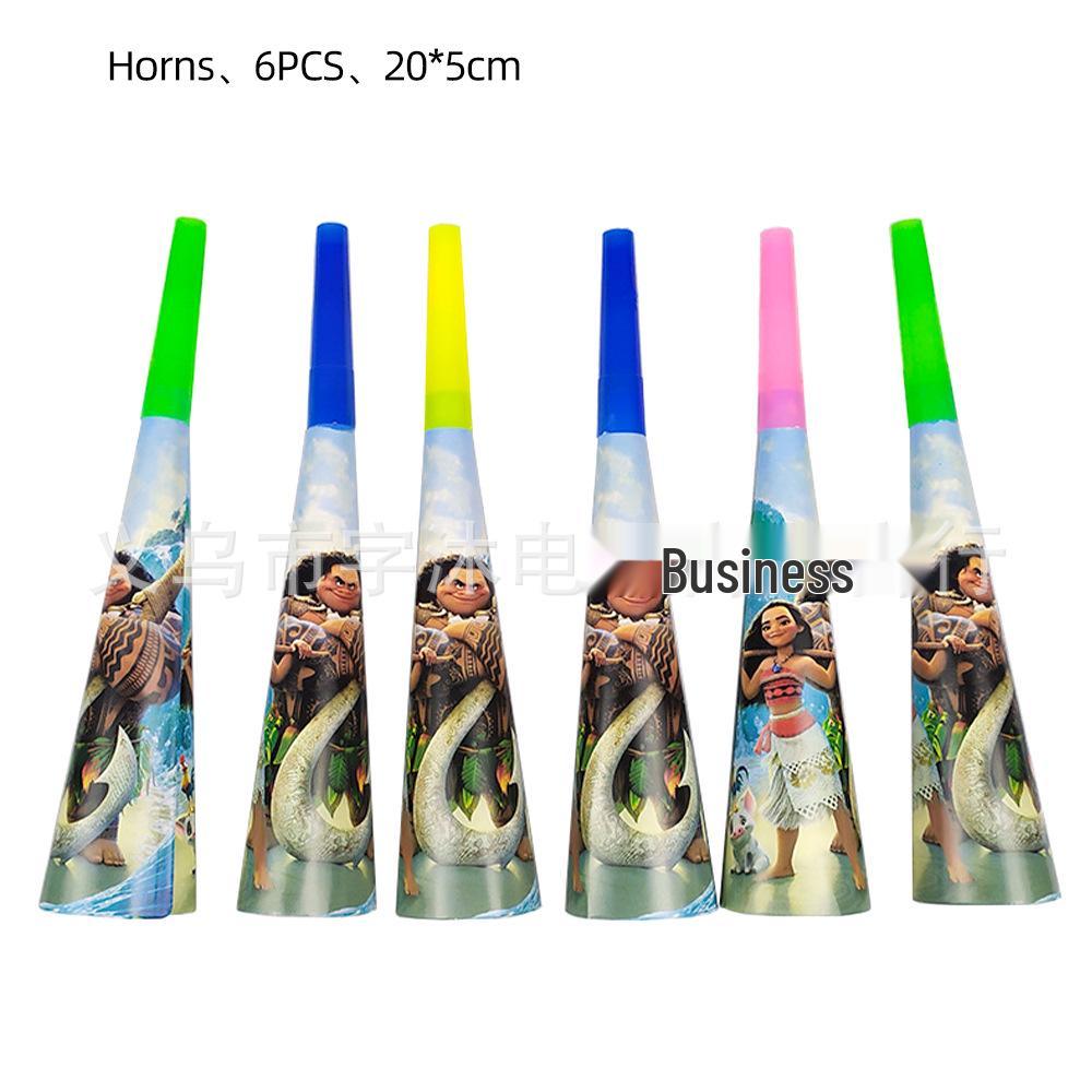 Moana Princess Birthday Tableware Set: Plates, Cups, Napkins, Banner Decoration Supplies