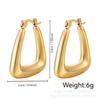 Stainless Steel Chunky Hoop Earrings for Women Teen 18K Gold Plated Hypoallergenic Thick Huggie Hoop Jewelry for Christmas Gifts