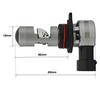 2 Pcs HiR 2 LED Bulbs 9012 12-24V Canbus, for US Lamps, Own Off-Road Cut-off Line
