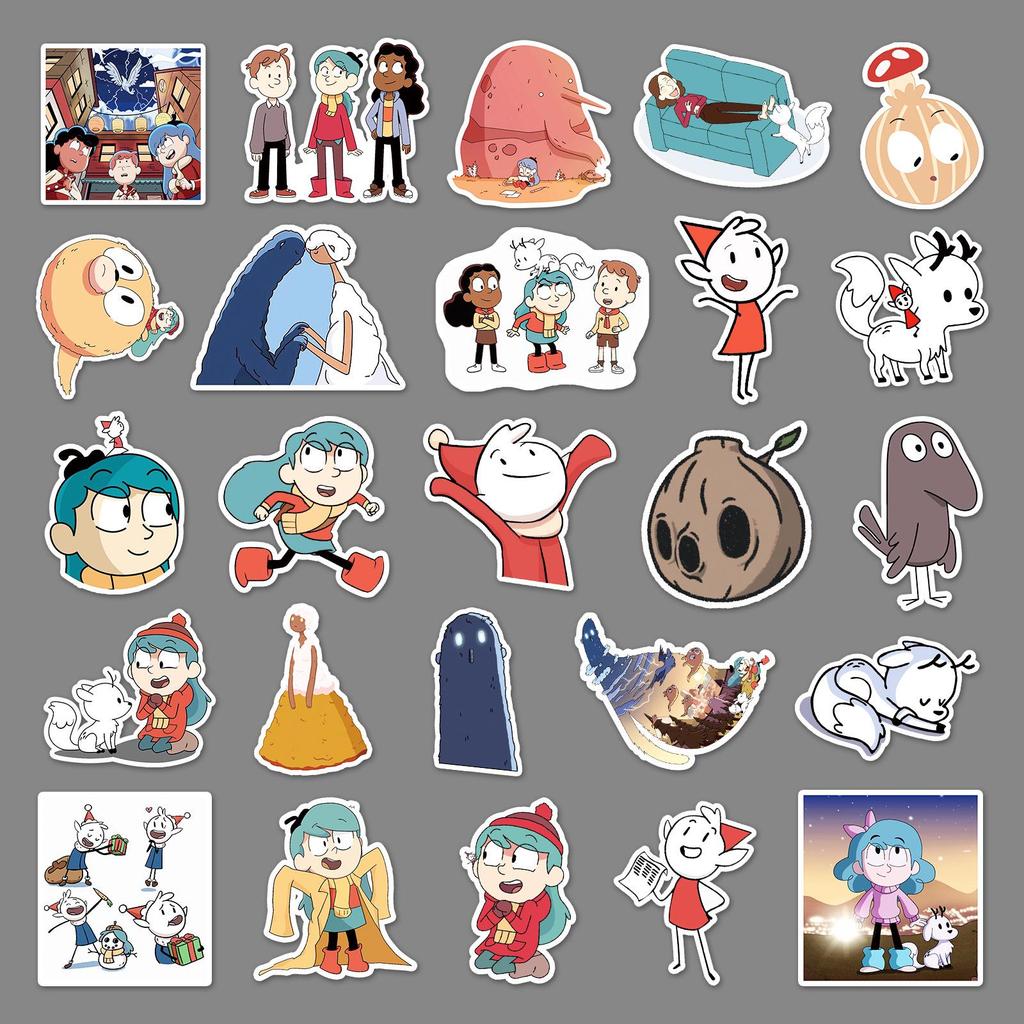 50 Cute Hilda Cartoon Stickers: Waterproof Decoration for Suitcases, Phone Cases, Notebooks, and More.