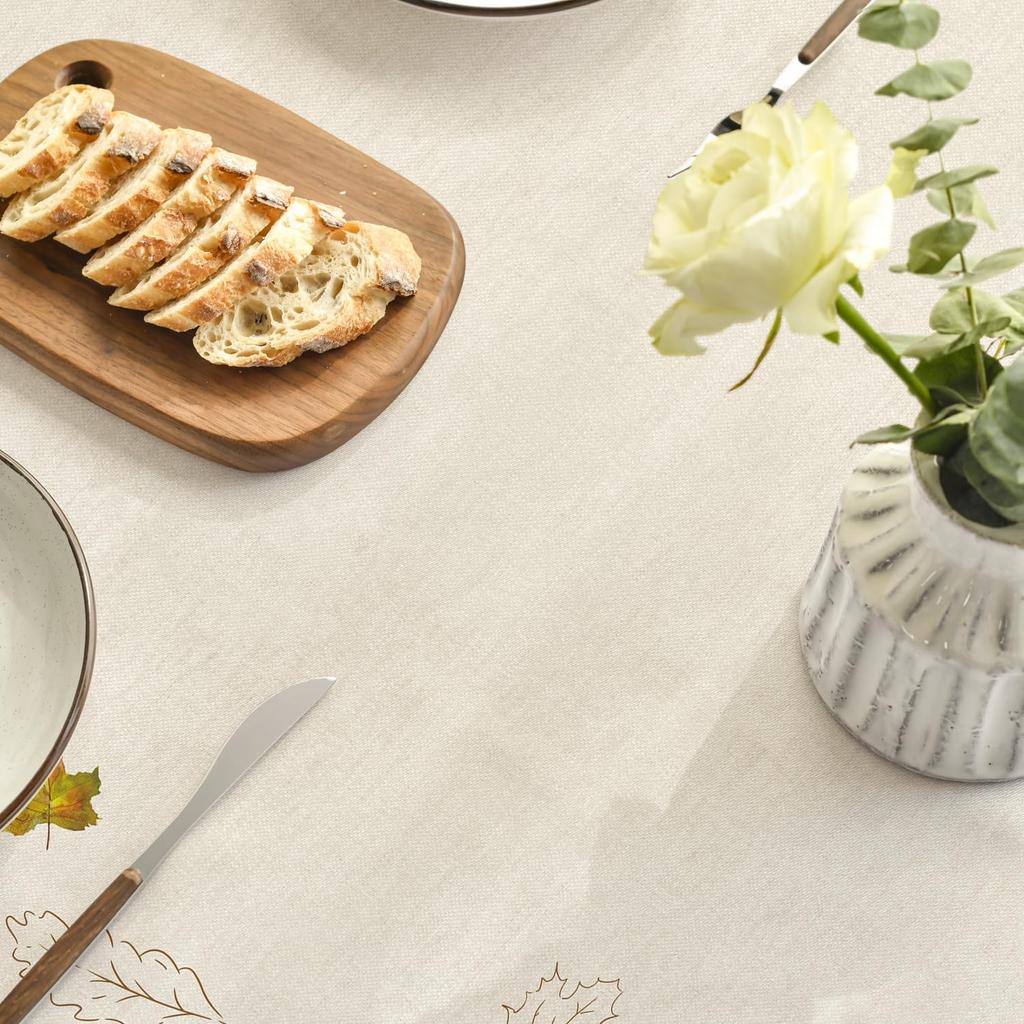 Autumn Maple Leaves Rectangle Tablecloth Holiday Wedding Party Decor Thanksgiving Fall Harvest Table Cover For Dining Room Decor