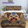 Yorkshire Terrier Sznaucer Wzór Pościel Kołdra Zestaw Poszewka na Kołdrę Poszewka na Poduszkę Dekoracja Domu Prezent (1 * poszwa na kołdrę + 2 * poszewki na poduszki, bez rdzenia)