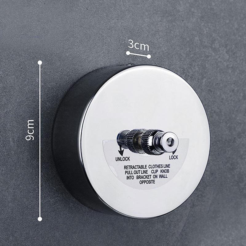 Invisible Stainless Steel Retractable Indoor Clothesline for Bathroom or Balcony