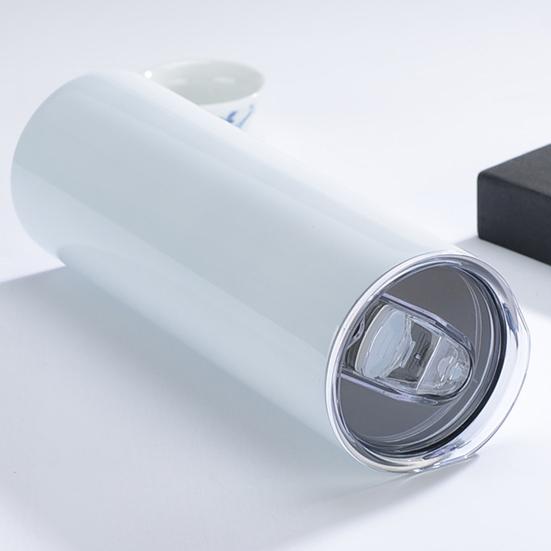 1 Set 20oz Thermal Cup Leak-proof Sublimation Tumbler Stainless Steel Insulated Cup with Straw for Travel Home
