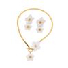 Sumulation Flower Flower Pendant Necklace Anklet Snake Bone Chain Elegant Foot Chain  Gifts