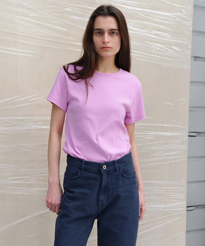 Leuba All-Day Cotton Rib T-Shirt - Cotton-Candy Pink