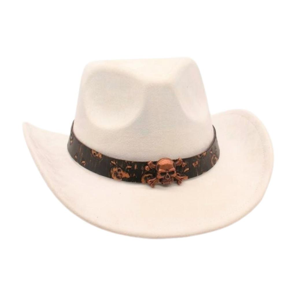 Western Cowboy Hat Performance Stage Jazz Hat Resort Style Skull Accessories Ethnic Style Top Hat