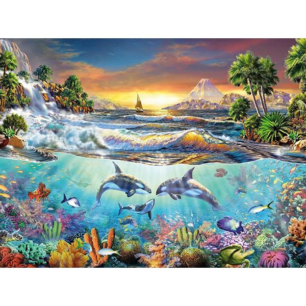 5D DIY Diamond Painting Kit  Ocean  Art Diamond Embroidery Rhinestones Decorations for Home