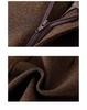 Plus Size Coffee Woolen Pencil Skirt for Women - High Waist, Slimming, A-line, Short Skirt for Spring & Autumn
