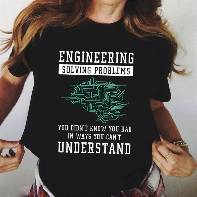 Funny Engineering Men's T-Shirts Clothing Engineer Women Men Shirt Summer Oversized Tshirts Mechanical Engineer Men T Shirt Tees