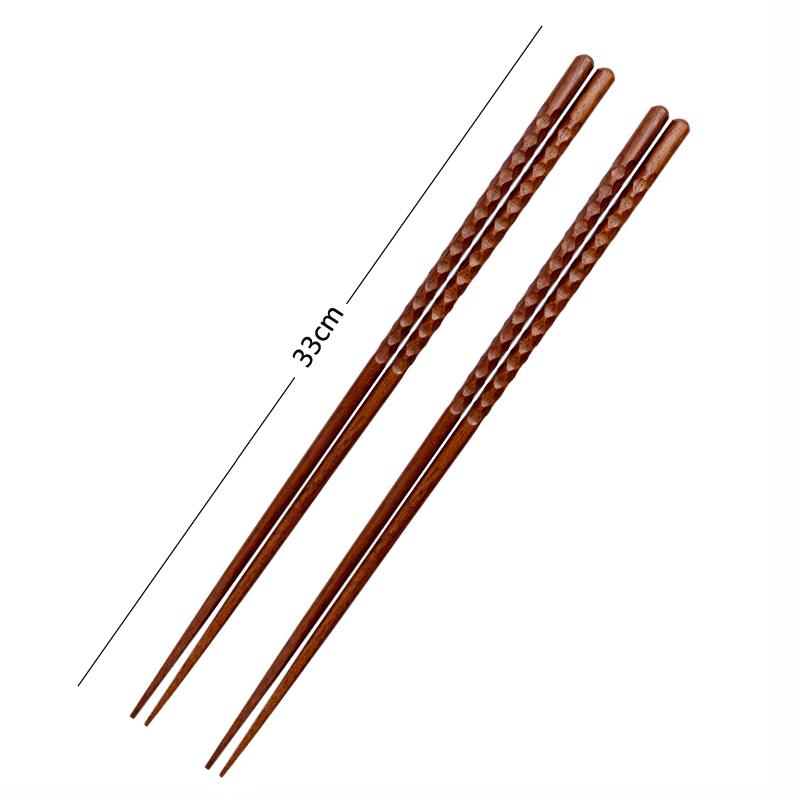2 Pairs Cooking Chopsticks Long Frying Chopsticks 33cm Wooden Chop Stick Kitchen Extra Long Chopsticks For Hotpot Noodle Fried