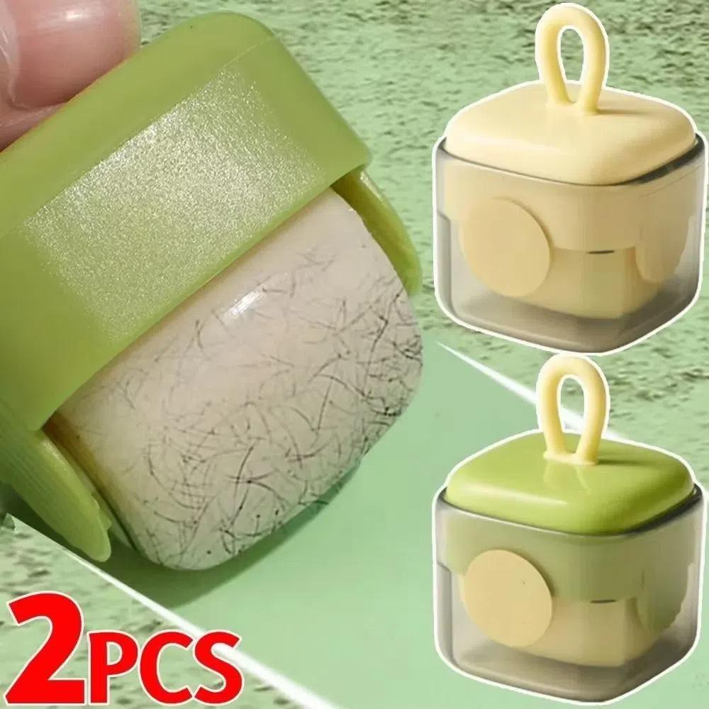 2Pcs Washable Pet Hair Remover Small Plush Lint Roller Ball Clothes Hair Sticky Roller  Household