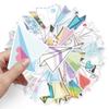 50 Sheets of Paper Airplane Doodle Cartoon Children's Gag Hand Account DIY Skateboard Water Cup Decoration Sticker