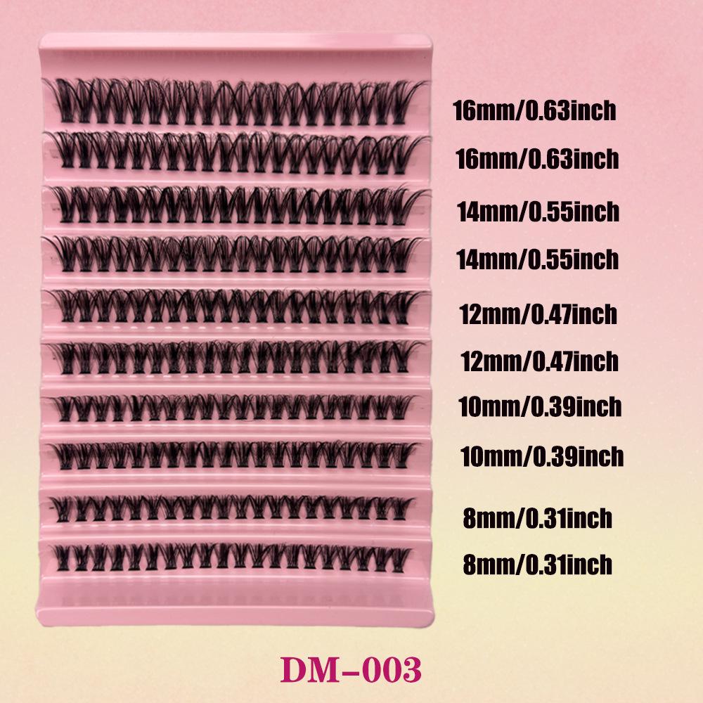 Наращивание ресниц 40D Плотные Кластеры DD Завиток - 200 Индивидуальных Пучков (8-16mm)