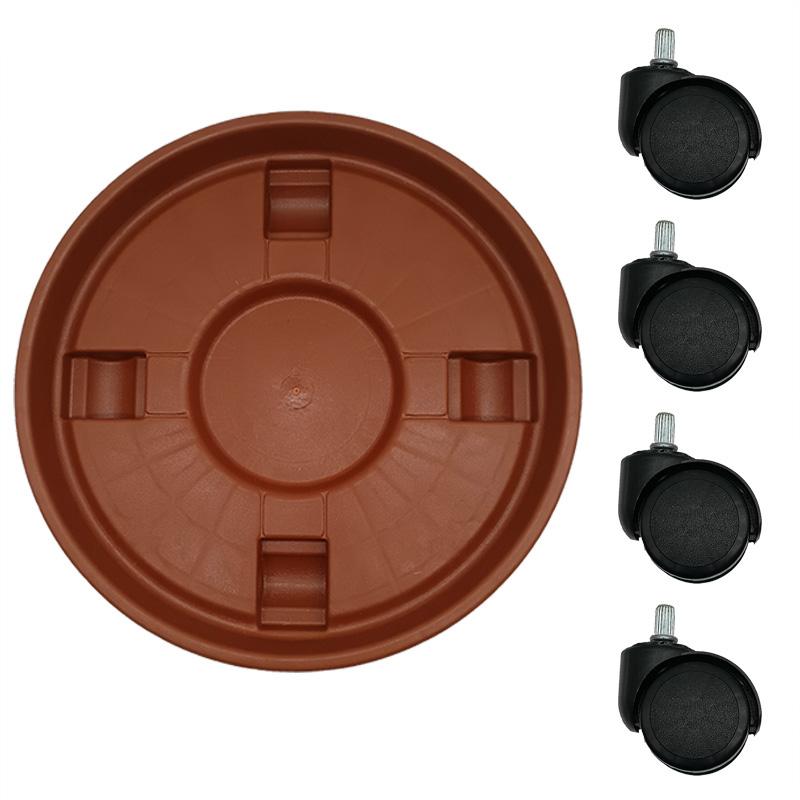 

1pc Heavy Rolling Flower Pot Rack with Universal Wheel, Removable Plant Stand Tray for Indoor and Outdoor Balcony